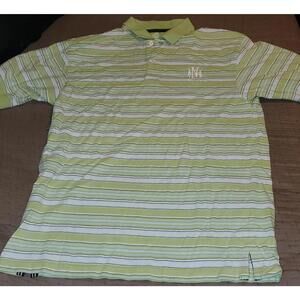 Nautica Polo Green Striped Short Sleeve Casual Classic Shirt Size XL 18/20